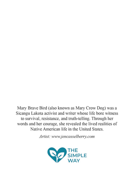Mary Brave Bird greeting card