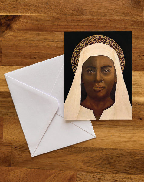Black Madonna greeting card